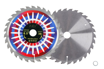 YIJIELI 165mm TCT Circular Saw Blade for Wood, Optimized for Cordless Saws - 20mm Bore, Thin Kerf, Fine Finish, 40T