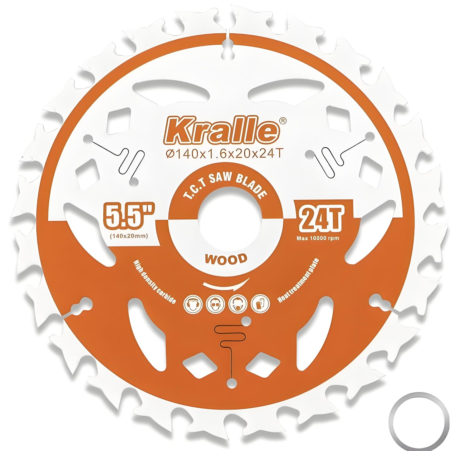 Kralle Multi-Purpose Circular Saw Blade for Cordless Saw Blade, 20mm Bore, Thin Kerf, Fine Finish, 18T/24T